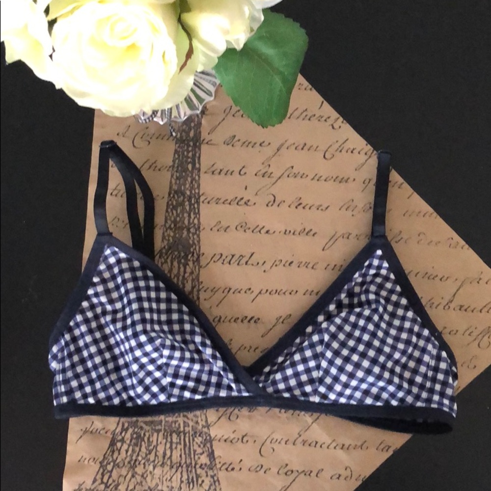 J. Crew French Bralette in Gingham - Picture 1 of 4